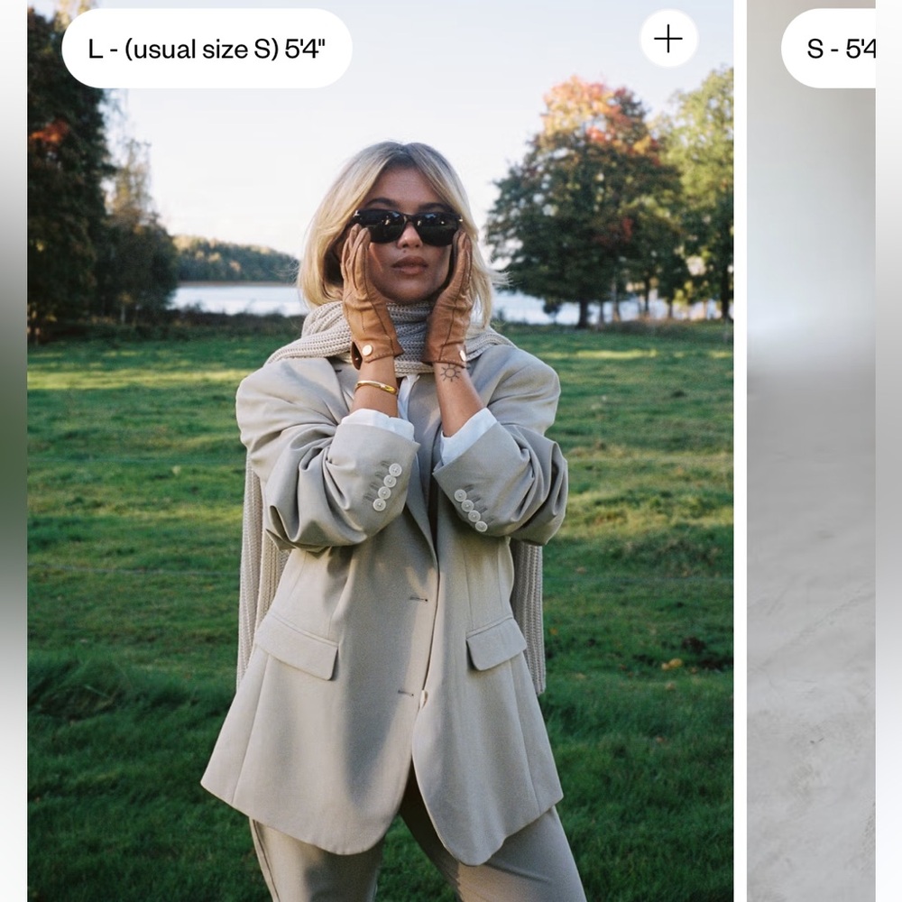 Djerf Avenue Forever Blazer Greige Size L